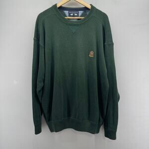 Vintage Woods & Gray Crewneck Sweater Mens‎ Large Green Grandpa Crewneck Cotton